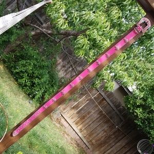 Hot pink rhinestone belt